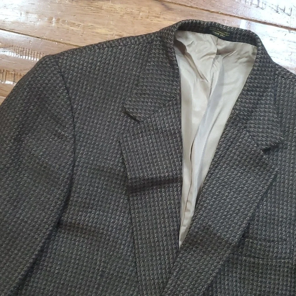 Oscar de la Renta brown tweed blazer